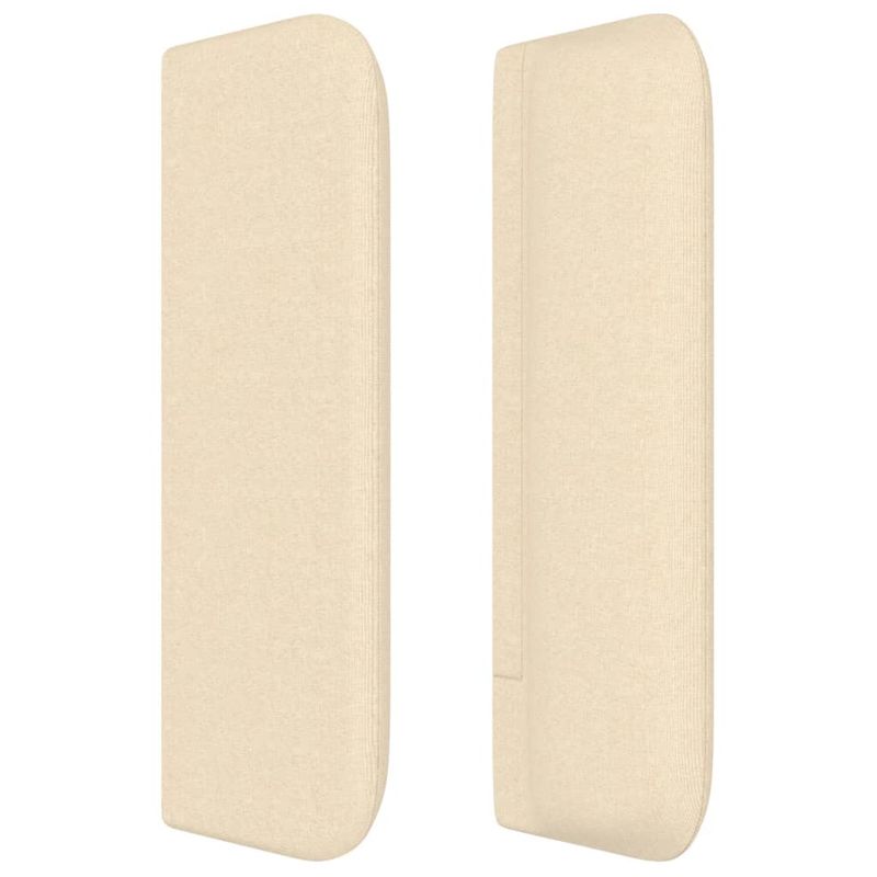 Casa si Gradina - Mobilier - Paturi si accesorii - Accesorii paturi - Tablie de pat cu aripioare crem 147x16x78/88 cm textil - Infinity.ro