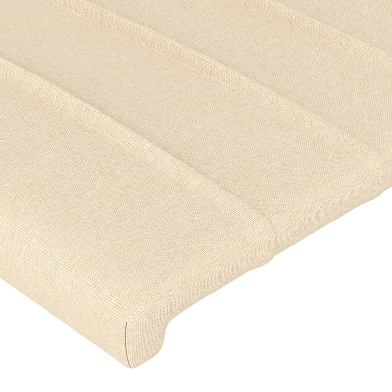 Casa si Gradina - Mobilier - Paturi si accesorii - Accesorii paturi - Tablie de pat cu aripioare crem 147x16x78/88 cm textil - Infinity.ro