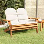 Casa si Gradina - Gradina si terasa - Mobilier exterior - Bancute de gradina - Banca de gradina Adirondack cu perne 126 cm, lemn masiv acacia - Infinity.ro