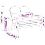 Casa si Gradina - Gradina si terasa - Mobilier exterior - Bancute de gradina - Banca de gradina Adirondack cu perne 126 cm, lemn masiv acacia - Infinity.ro