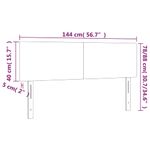Casa si Gradina - Mobilier - Paturi si accesorii - Accesorii paturi - Tablie de pat cu LED, verde inchis, 144x5x78/88 cm, catifea - Infinity.ro