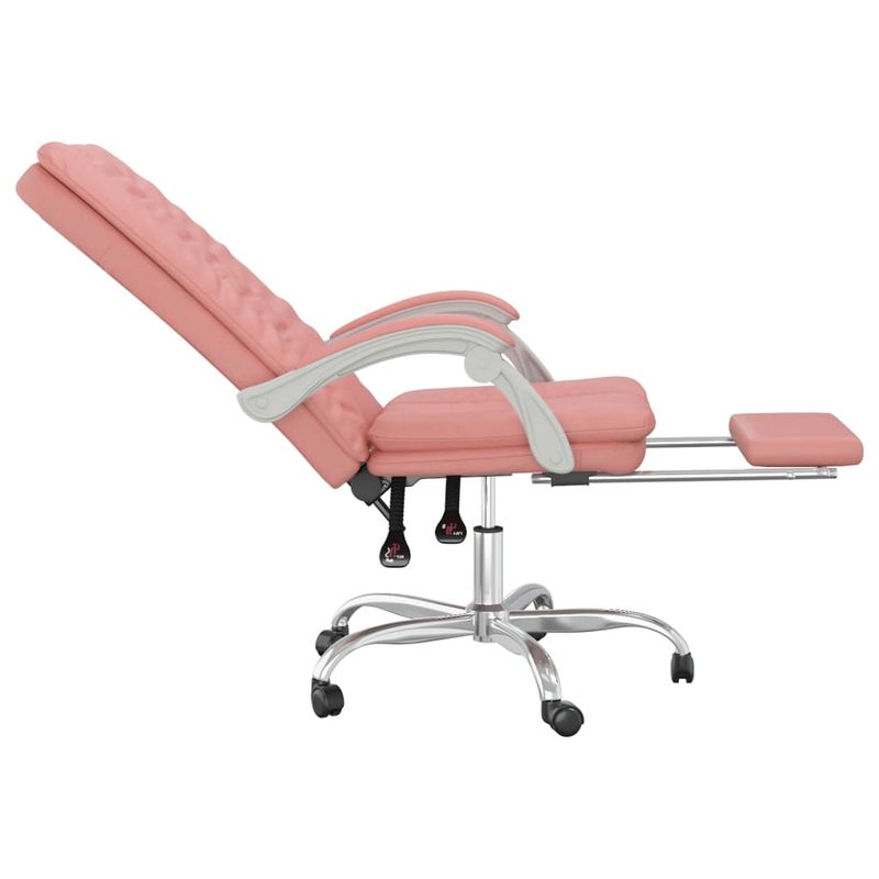 Casa si Gradina - Mobilier - Scaune si fotolii - Scaune - Scaun de birou rabatabil, roz, piele ecologica - Infinity.ro