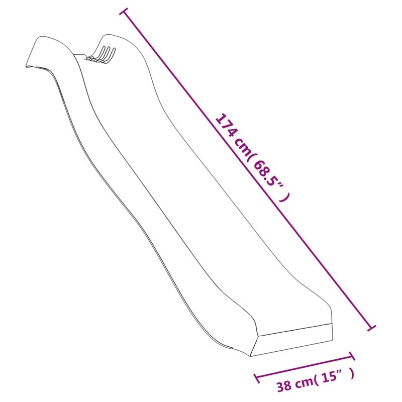 Jucarii, Copii si Bebe - Jucarii si jocuri - Jucarii de exterior - Spatii de joaca si accesorii - Tobogan de joaca, albastru, 174x38 cm polipropilena - Infinity.ro