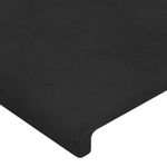 Casa si Gradina - Mobilier - Paturi si accesorii - Accesorii paturi - Tablie de pat cu aripioare, negru, 103x23x118/128 cm, catifea - Infinity.ro
