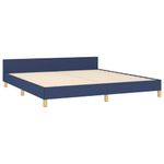 Casa si Gradina - Mobilier - Paturi si accesorii - Paturi - Cadru de pat cu tablie, albastru, 180x200 cm, textil - Infinity.ro