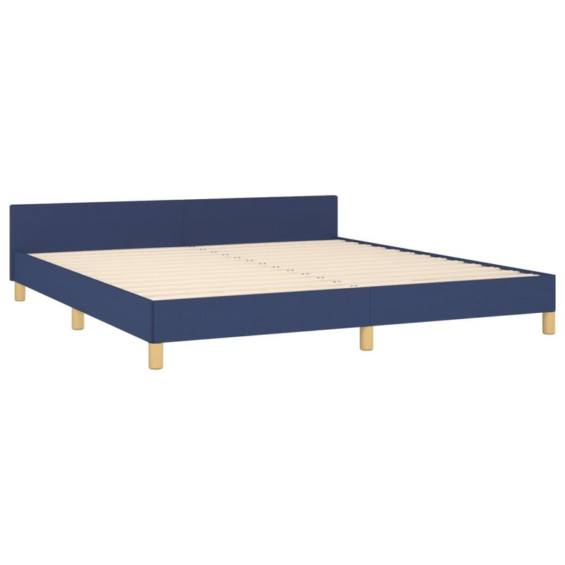 Casa si Gradina - Mobilier - Paturi si accesorii - Paturi - Cadru de pat cu tablie, albastru, 180x200 cm, textil - Infinity.ro