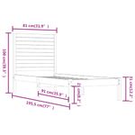 Casa si Gradina - Mobilier - Paturi si accesorii - Paturi - Cadru de pat mic single, alb, 75x190 cm, lemn masiv - Infinity.ro