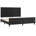 Casa si Gradina - Mobilier - Paturi si accesorii - Paturi - Cadru de pat cu tablie, negru, 180x200 cm, piele ecologica - Infinity.ro
