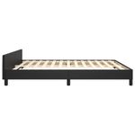 Casa si Gradina - Mobilier - Paturi si accesorii - Paturi - Cadru de pat cu tablie, negru, 180x200 cm, piele ecologica - Infinity.ro