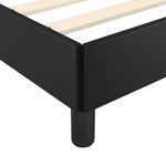 Casa si Gradina - Mobilier - Paturi si accesorii - Paturi - Cadru de pat cu tablie, negru, 180x200 cm, piele ecologica - Infinity.ro