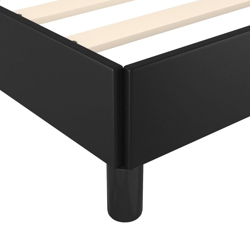 Casa si Gradina - Mobilier - Paturi si accesorii - Paturi - Cadru de pat cu tablie, negru, 180x200 cm, piele ecologica - Infinity.ro