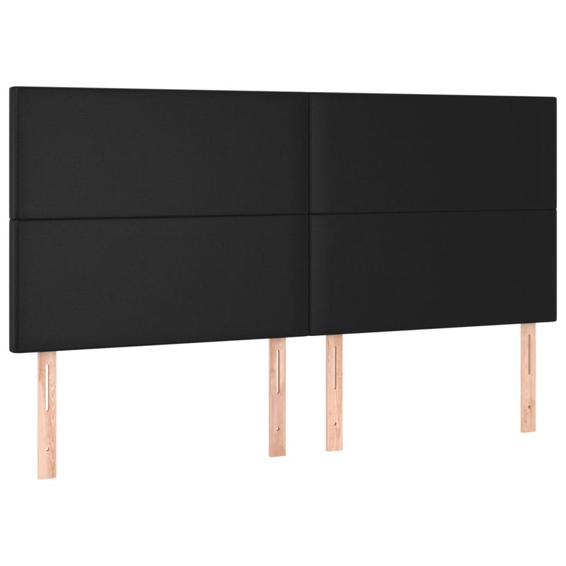 Casa si Gradina - Mobilier - Paturi si accesorii - Paturi - Cadru de pat cu tablie, negru, 180x200 cm, piele ecologica - Infinity.ro