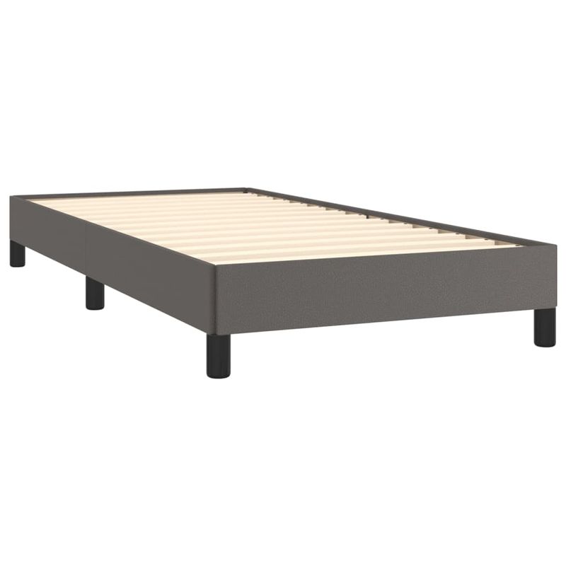 Casa si Gradina - Mobilier - Paturi si accesorii - Paturi - Cadru de pat, gri, 80x200 cm, piele ecologica - Infinity.ro