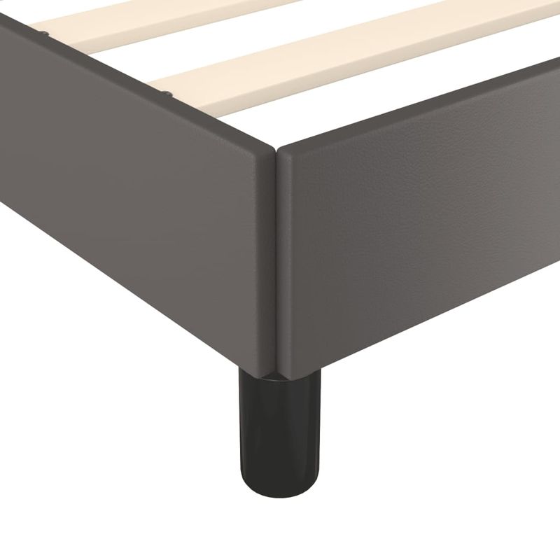 Casa si Gradina - Mobilier - Paturi si accesorii - Paturi - Cadru de pat, gri, 80x200 cm, piele ecologica - Infinity.ro