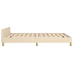 Casa si Gradina - Mobilier - Paturi si accesorii - Paturi - Cadru de pat cu tablie, crem, 140x190 cm, textil - Infinity.ro