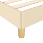 Casa si Gradina - Mobilier - Paturi si accesorii - Paturi - Cadru de pat cu tablie, crem, 140x190 cm, textil - Infinity.ro