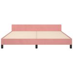Casa si Gradina - Mobilier - Paturi si accesorii - Paturi - Cadru de pat cu tablie, roz, 180x200 cm, catifea - Infinity.ro