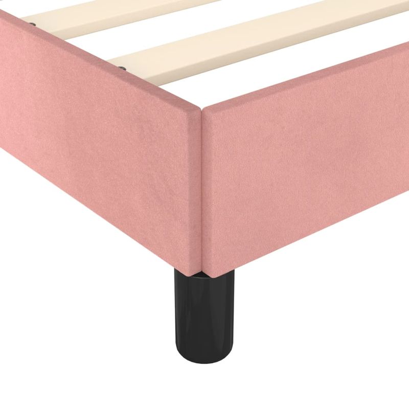 Casa si Gradina - Mobilier - Paturi si accesorii - Paturi - Cadru de pat cu tablie, roz, 180x200 cm, catifea - Infinity.ro