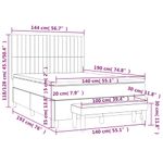 Casa si Gradina - Mobilier - Paturi si accesorii - Paturi - Pat box spring cu saltea, albastru inchis, 140x190 cm, catifea - Infinity.ro