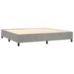 Casa si Gradina - Mobilier - Paturi si accesorii - Paturi - Pat box spring cu saltea, gri deschis, 180x200 cm, catifea - Infinity.ro
