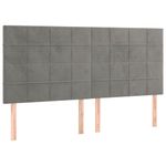 Casa si Gradina - Mobilier - Paturi si accesorii - Paturi - Pat box spring cu saltea, gri deschis, 180x200 cm, catifea - Infinity.ro
