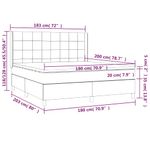 Casa si Gradina - Mobilier - Paturi si accesorii - Paturi - Pat box spring cu saltea, gri deschis, 180x200 cm, catifea - Infinity.ro