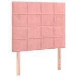 Casa si Gradina - Mobilier - Paturi si accesorii - Paturi - Pat cu arcuri, saltea si LED, negru, 90x200 cm, catifea - Infinity.ro