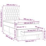 Casa si Gradina - Mobilier - Paturi si accesorii - Paturi - Pat box spring cu saltea, negru, 100x200 cm, textil - Infinity.ro