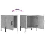 Casa si Gradina - Mobilier - Comode si corpuri - Noptiere - Noptiera, gri beton, 40x40x50 cm, lemn compozit - Infinity.ro