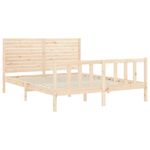 Casa si Gradina - Mobilier - Paturi si accesorii - Paturi - Cadru de pat cu tablie, king size, lemn masiv - Infinity.ro