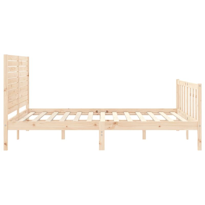 Casa si Gradina - Mobilier - Paturi si accesorii - Paturi - Cadru de pat cu tablie, king size, lemn masiv - Infinity.ro
