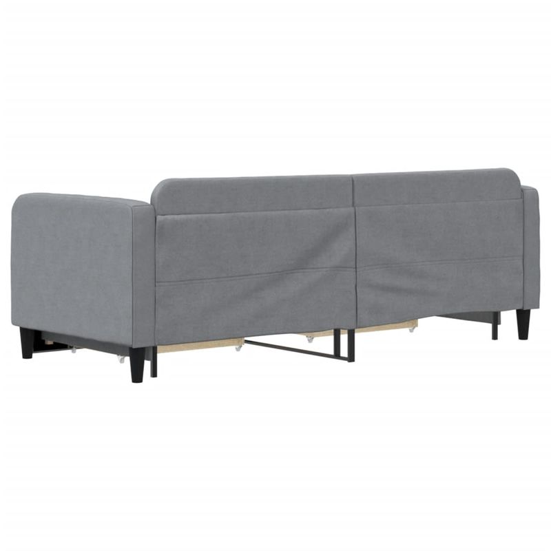 Casa si Gradina - Mobilier - Paturi si accesorii - Paturi - Pat de zi cu extensie si sertare, gri deschis, 80x200 cm textil - Infinity.ro
