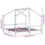 Casa si Gradina - Mobilier - Mobilier copii - Patuturi copii - Cadru pat pentru copii, 2x(90x190) cm, lemn masiv de pin - Infinity.ro
