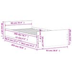 Casa si Gradina - Mobilier - Paturi si accesorii - Paturi - Cadru de pat, stejar sonoma, 90x200 cm, lemn prelucrat - Infinity.ro