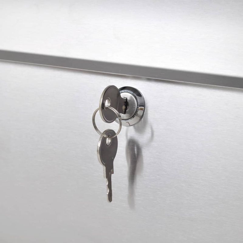 Casa si Gradina - Constructii - Depozitare, transport si protectie - Cutii postale - Cutie postala dubla pe suport din otel inoxidabil, mărime 37.5x13x31 cm - Infinity.ro