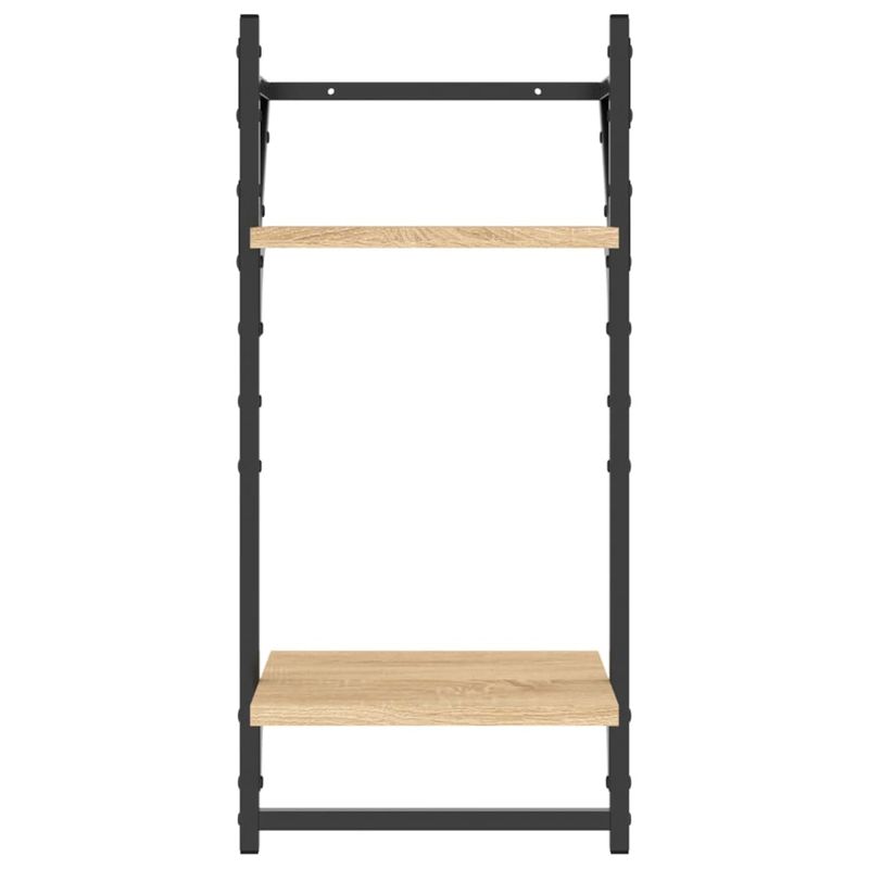 Casa si Gradina - Mobilier - Biblioteci si rafturi - Rafturi - Set rafturi perete cu bare, 6 buc. stejar sonoma lemn prelucrat - Infinity.ro