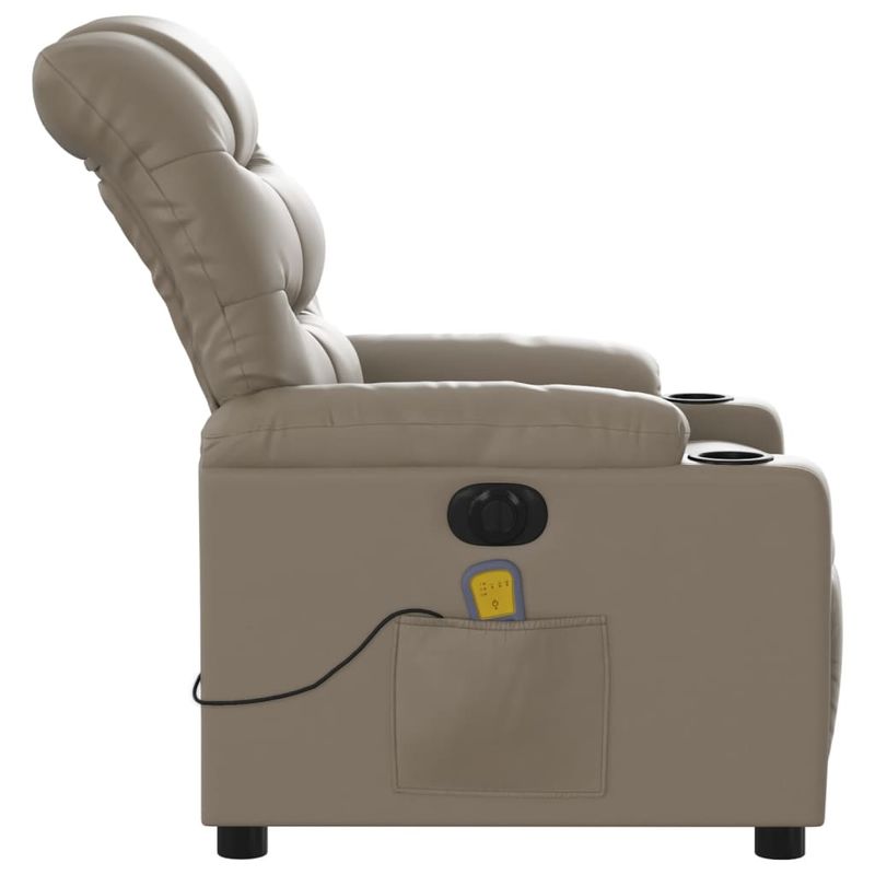 Ingrijire personala si Cosmetice - Sanatate si wellness - Articole wellness - Fotolii de masaj - Fotoliu electric masaj rabatabil, cappuccino, piele ecologica - Infinity.ro
