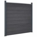 Casa si Gradina - Gradina si terasa - Garduri, panouri si accesorii - Set panouri pentru gard, gri, 180x186 cm, WPC - Infinity.ro