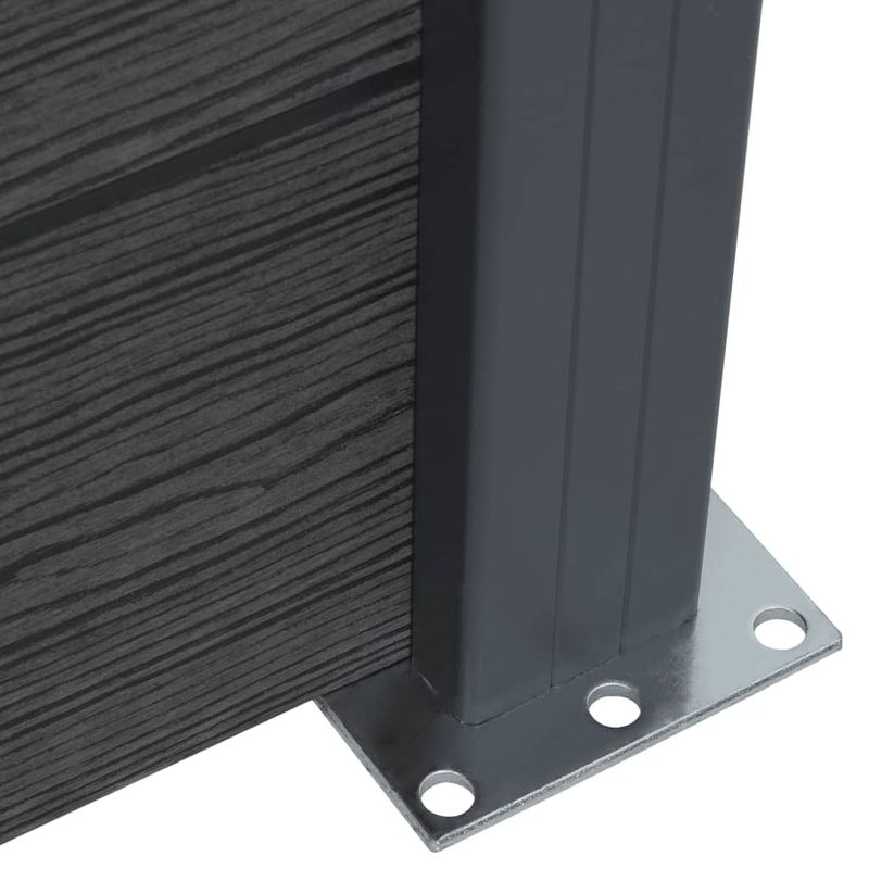 Casa si Gradina - Gradina si terasa - Garduri, panouri si accesorii - Set panouri pentru gard, gri, 180x186 cm, WPC - Infinity.ro