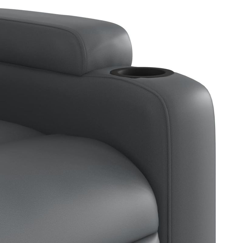 Casa si Gradina - Mobilier - Scaune si fotolii - Fotolii - Fotoliu rabatabil, gri, piele ecologica - Infinity.ro