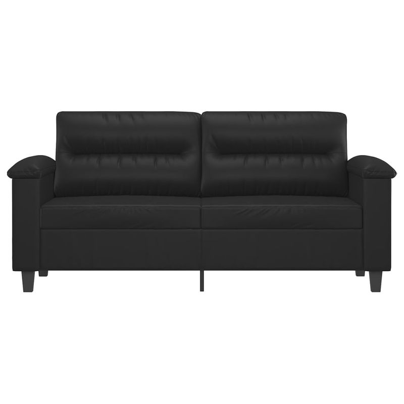 Casa si Gradina - Mobilier - Canapele si coltare - Canapele - Canapea cu 2 locuri, negru, 140 cm, piele ecologica - Infinity.ro