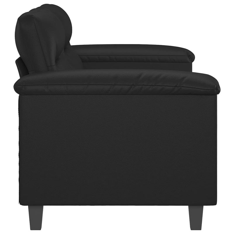 Casa si Gradina - Mobilier - Canapele si coltare - Canapele - Canapea cu 2 locuri, negru, 140 cm, piele ecologica - Infinity.ro