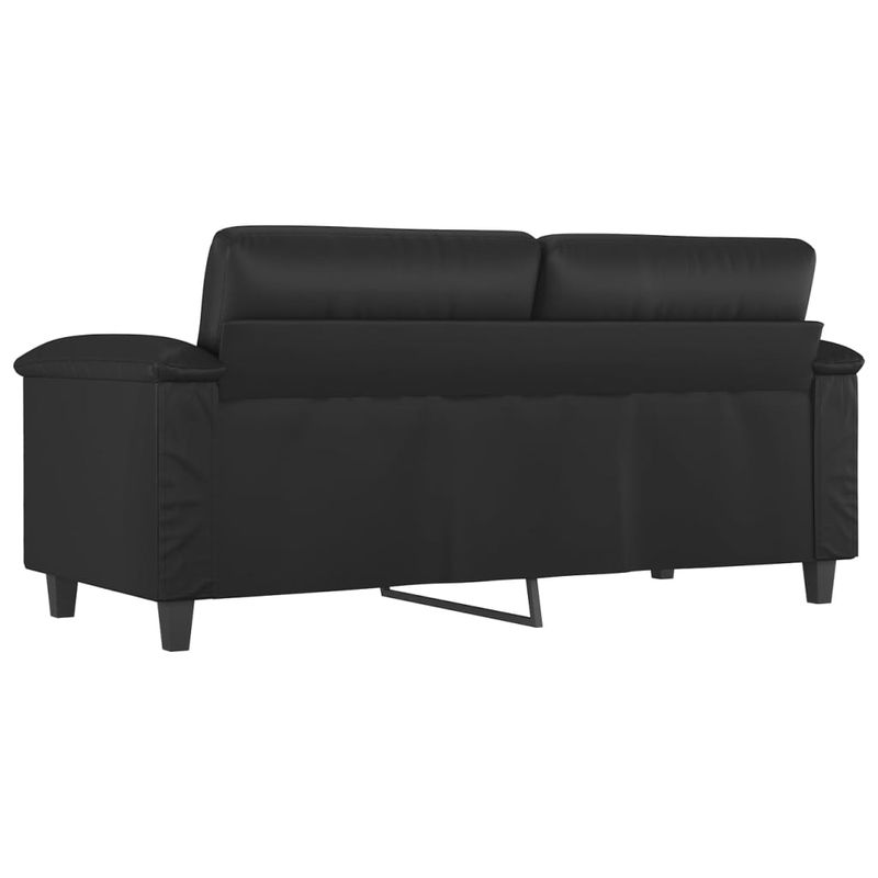 Casa si Gradina - Mobilier - Canapele si coltare - Canapele - Canapea cu 2 locuri, negru, 140 cm, piele ecologica - Infinity.ro