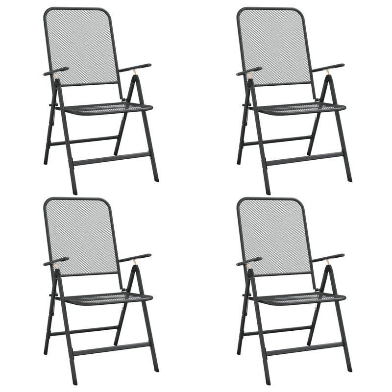 Casa si Gradina - Gradina si terasa - Mobilier exterior - Seturi mobila gradina - Set de masa pentru gradina, 5 piese, plasa metalica antracit - Infinity.ro