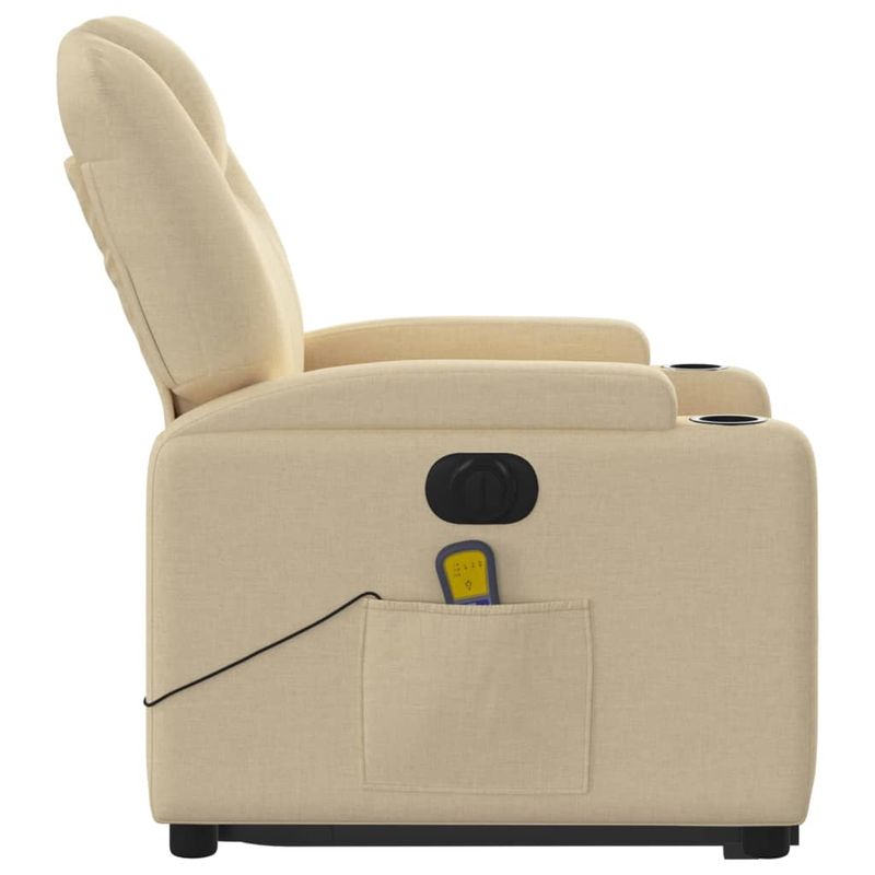 Ingrijire personala si Cosmetice - Sanatate si wellness - Articole wellness - Fotolii de masaj - Fotoliu electric de masaj rabatabil cu ridicare, crem, textil - Infinity.ro