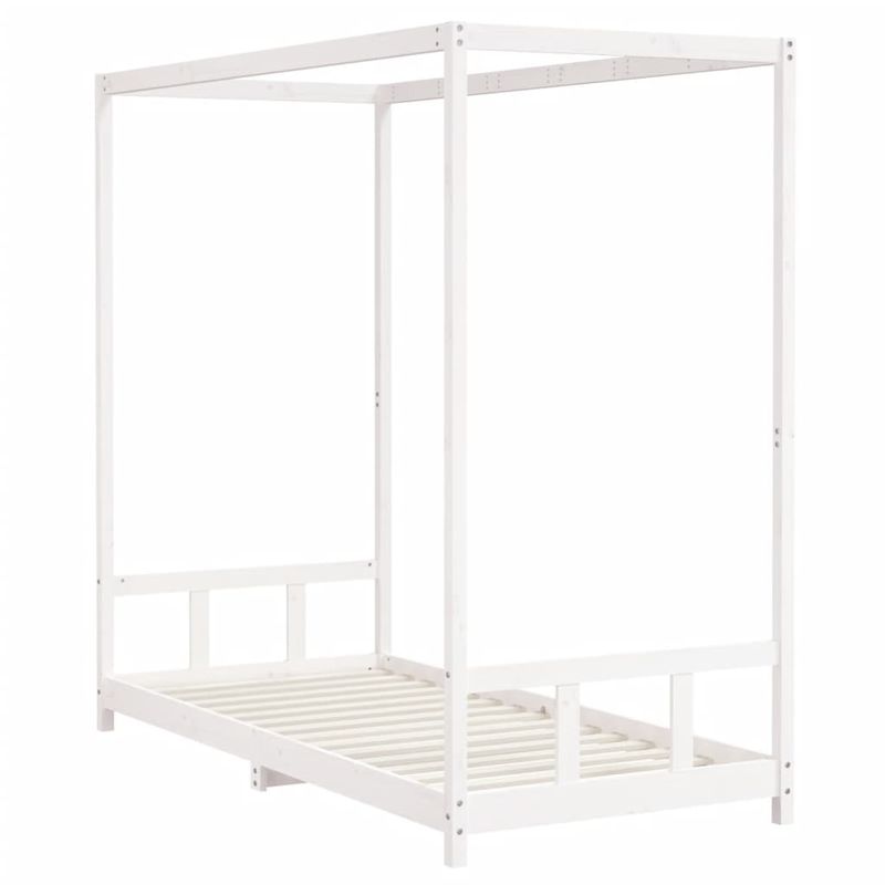 Casa si Gradina - Mobilier - Mobilier copii - Patuturi copii - Cadru de pat pentru copii, alb, 90x200 cm, lemn masiv de pin - Infinity.ro
