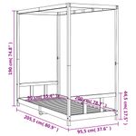 Casa si Gradina - Mobilier - Mobilier copii - Patuturi copii - Cadru de pat pentru copii, alb, 90x200 cm, lemn masiv de pin - Infinity.ro