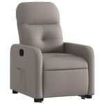Casa si Gradina - Mobilier - Scaune si fotolii - Fotolii - Fotoliu rabatabil cu ridicare pe verticala, gri taupe, textil - Infinity.ro