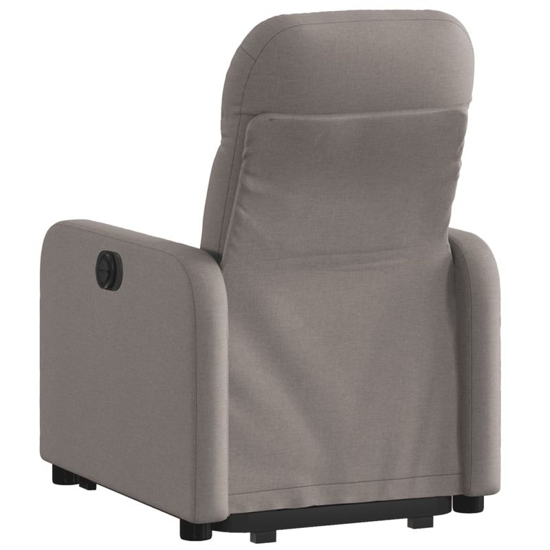 Casa si Gradina - Mobilier - Scaune si fotolii - Fotolii - Fotoliu rabatabil cu ridicare pe verticala, gri taupe, textil - Infinity.ro