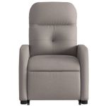 Casa si Gradina - Mobilier - Scaune si fotolii - Fotolii - Fotoliu rabatabil cu ridicare pe verticala, gri taupe, textil - Infinity.ro